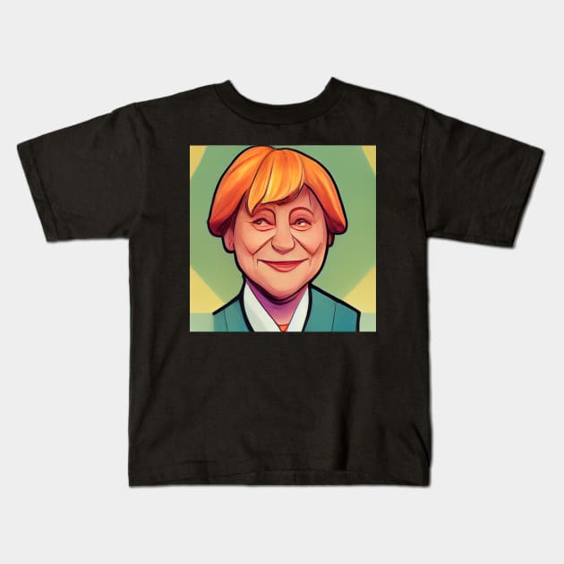 Angela Merkel | Comics Style Kids T-Shirt by ComicsFactory